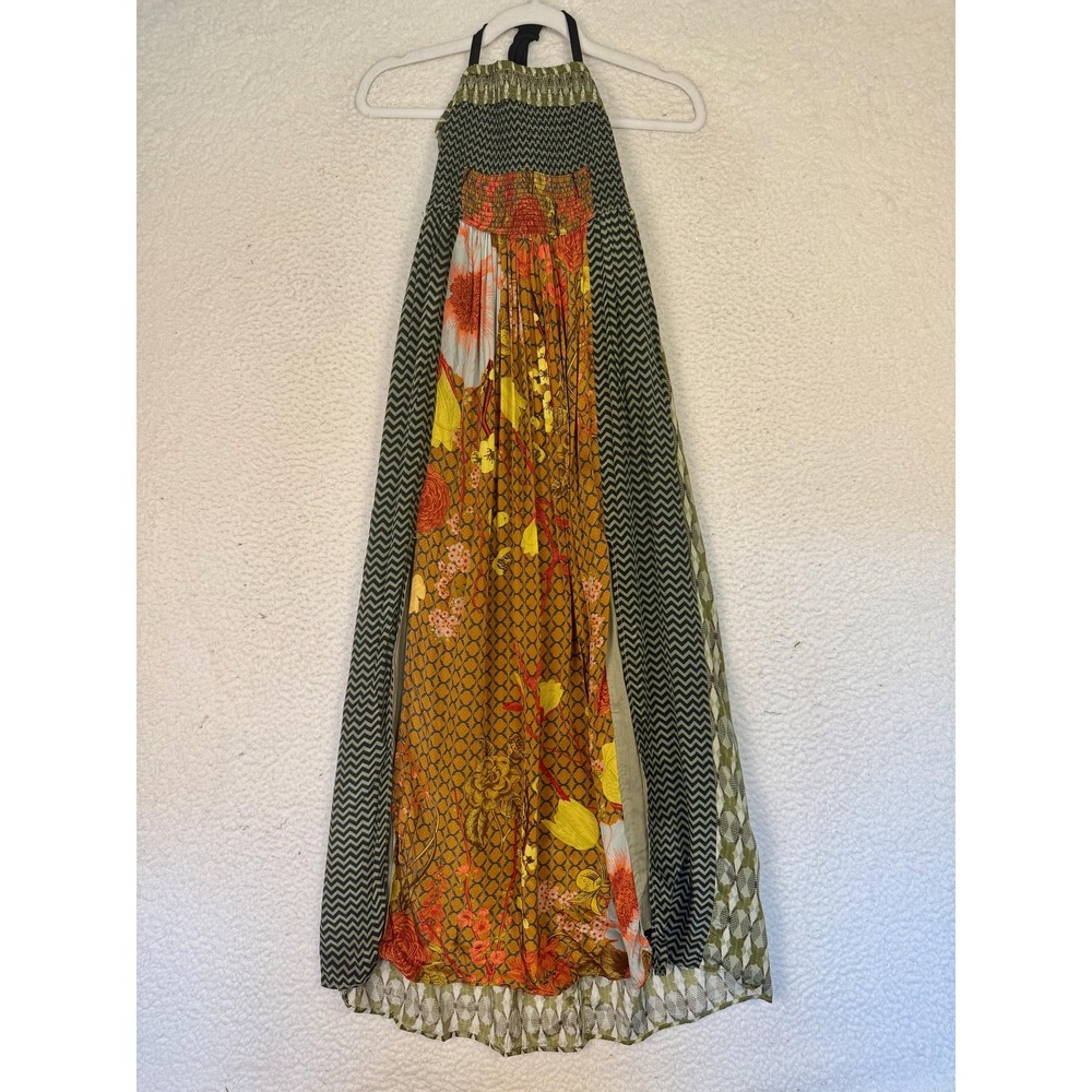 Anthropologie Siddhartha Bansal Women's Halter Maxi Dress MultiColor Boho XSP